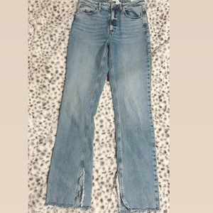 Zara high waisted split jeans